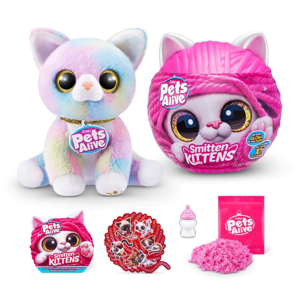 Jucarie de plus surpriza Pisoi Interactiv Pets Alive Smitten Kittens - poza 5