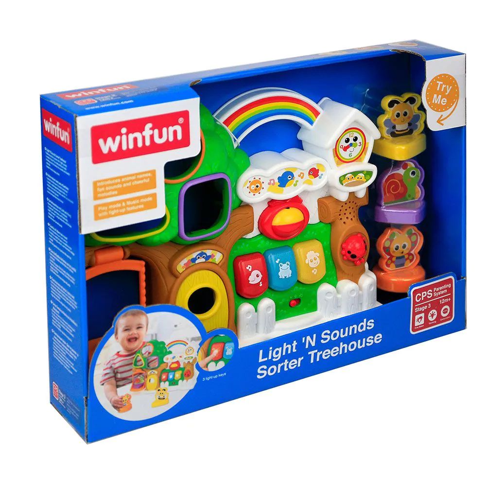 Jucarie de sortare cu lumini si sunete Winfun casuta din copac - poza 3