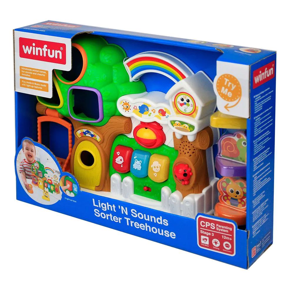 Jucarie de sortare cu lumini si sunete Winfun casuta din copac - poza 4