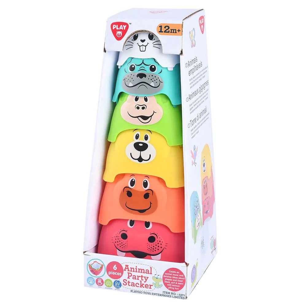 Jucarie de stivuit cu animale pentru bebelusi PlayGo - poza 2
