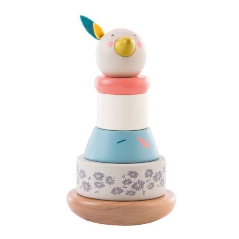 Jucarie de stivuit din lemn, gasca olga, moulin roty - poza 1