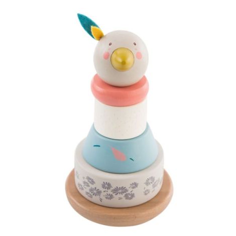 Jucarie de stivuit din lemn, gasca olga, moulin roty - poza 2