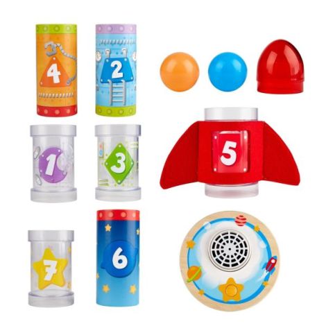 Jucarie de stivuit - Racheta cu ventilator si numere - poza 2