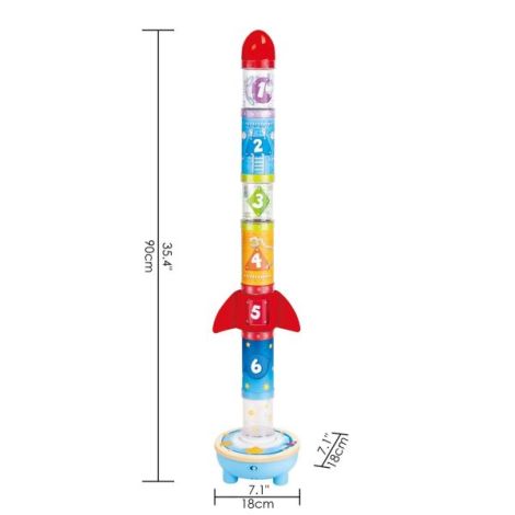 Jucarie de stivuit - Racheta cu ventilator si numere - poza 3