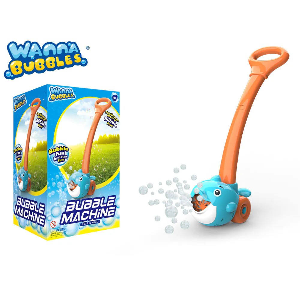 Jucarie delfin de impins cu baloane de sapun Wanna Bubbles - poza 2