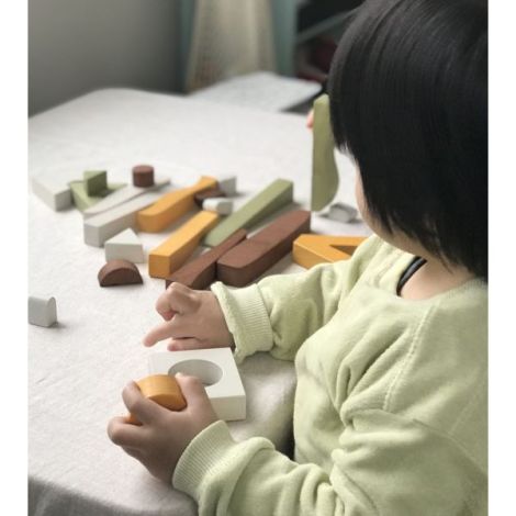 Jucarie din lemn - Blocuri puzzle - poza 3