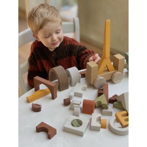 Jucarie din lemn - Blocuri puzzle - poza 4