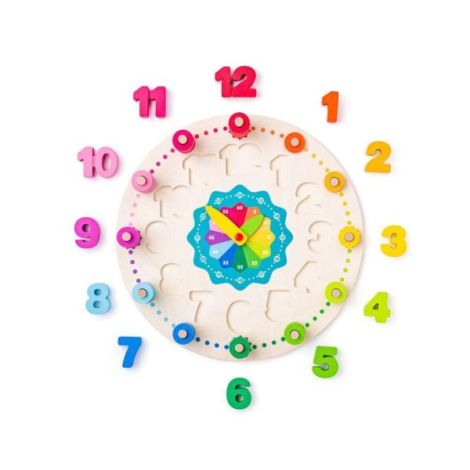 Jucarie din lemn - Ceas didactic cu matematica - poza 3