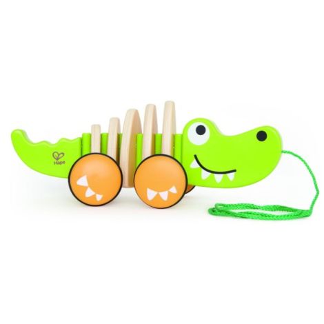 Jucarie din lemn - Crocodil de tras - poza 1