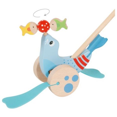Jucarie din lemn de impins Foca Acrobat - poza 1
