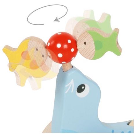 Jucarie din lemn de impins Foca Acrobat - poza 3