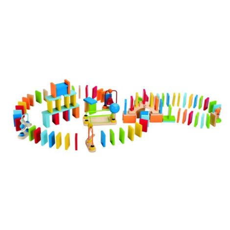 Jucarie din lemn - Domino dinam (100 piese) - poza 1