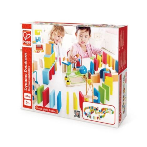 Jucarie din lemn - Domino dinam (100 piese) - poza 2