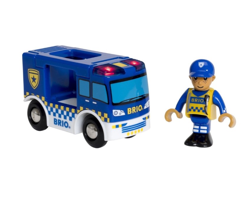 Jucarie din lemn Duba de Politie Brio - poza 1