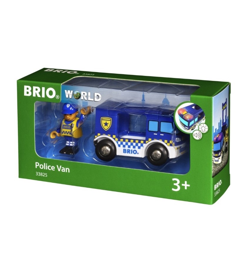 Jucarie din lemn Duba de Politie Brio - poza 2