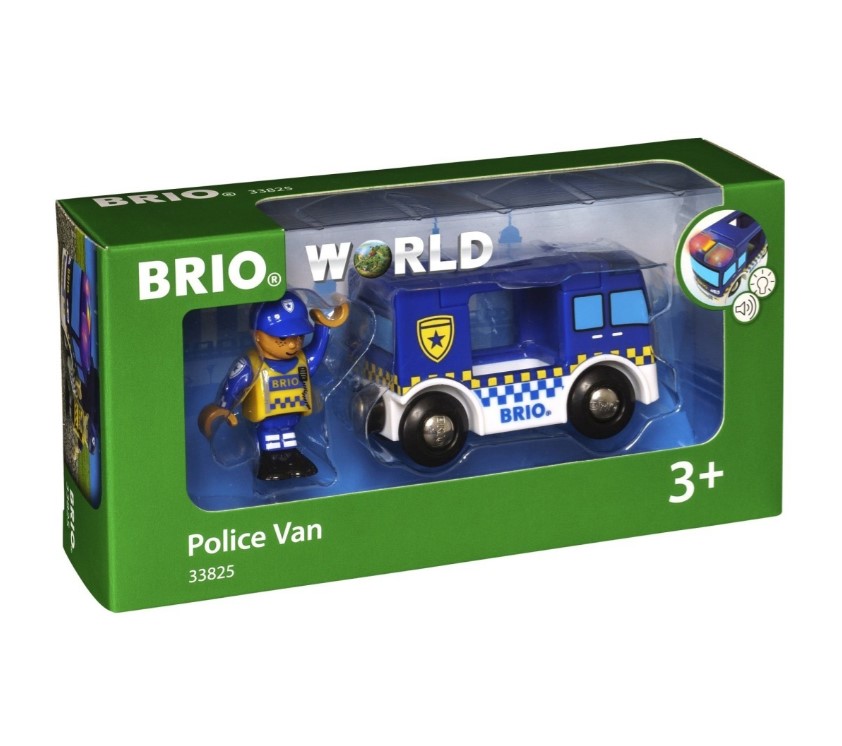 Jucarie din lemn Duba de Politie Brio - poza 3