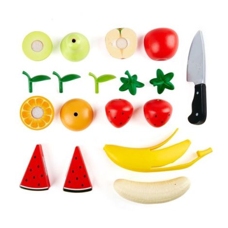 Jucarie din lemn - Fructe sanatoase de taiat (9 piese) - poza 4