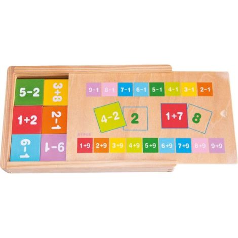 Jucarie din lemn - Invatam matematica, adunare si scadere - poza 1