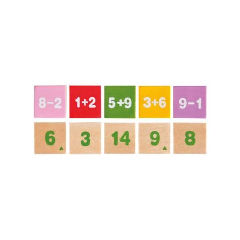 Jucarie din lemn - Invatam matematica, adunare si scadere - poza 2