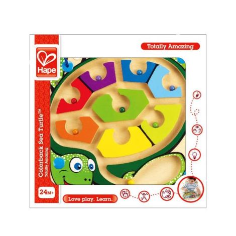 Jucarie din lemn - Labirint magnetic broasca testoasa - poza 2