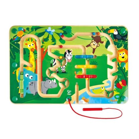 Jucarie din lemn - Labirint magnetic Jungla - poza 1