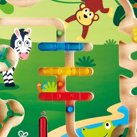 Jucarie din lemn - Labirint magnetic Jungla - poza 3