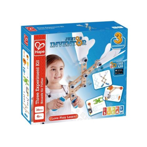 Jucarie din lemn - Set 3 experimente (37 piese) - poza 1