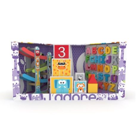 Jucarie din lemn - Set 3 jucarii J adore mov - poza 1