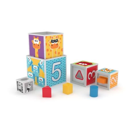 Jucarie din lemn - Set 3 jucarii J adore mov - poza 3