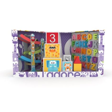Jucarie din lemn - Set 3 jucarii J adore mov - poza 5