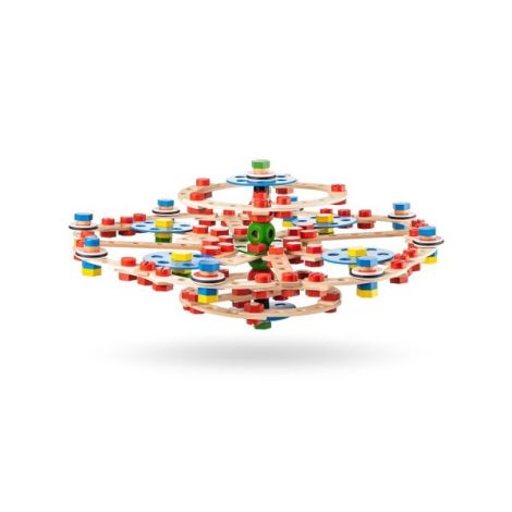 Jucarie din lemn - Set constructie inginer (340 piese) - poza 4