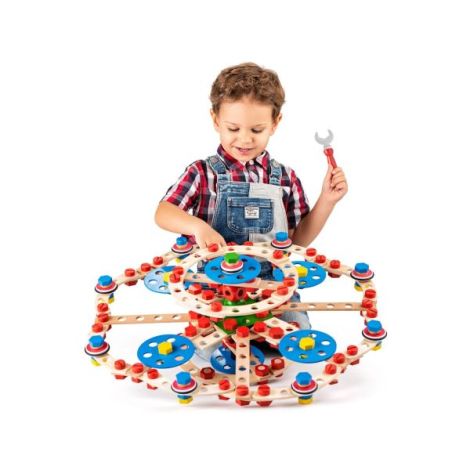 Jucarie din lemn - Set constructie inginer (340 piese) - poza 5