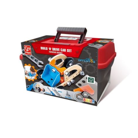 Jucarie din lemn - Set de constructie masini - poza 1