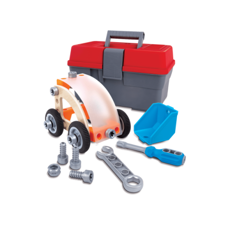 Jucarie din lemn - Set de constructie masini - poza 2