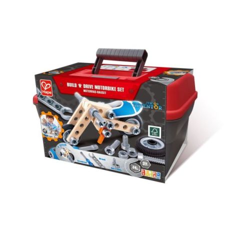 Jucarie din lemn - Set de constructie motociclete - poza 1