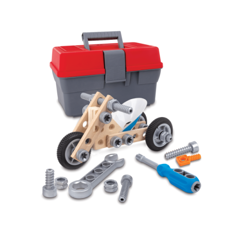 Jucarie din lemn - Set de constructie motociclete - poza 2