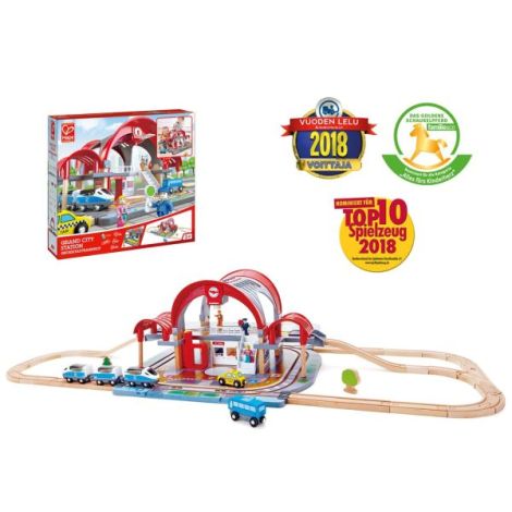 Jucarie din lemn - Set Gara Centrala (45 piese) - poza 2