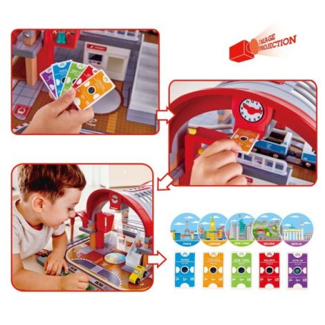 Jucarie din lemn - Set Gara Centrala (45 piese) - poza 3