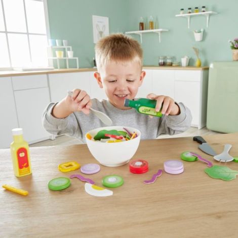 Jucarie din lemn - Set salata (39 piese) - poza 3