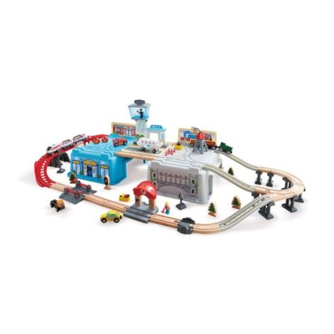 Jucarie din lemn - Set tren metropola - poza 1