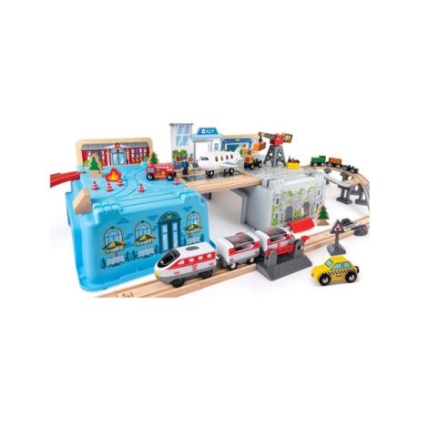 Jucarie din lemn - Set tren metropola - poza 4
