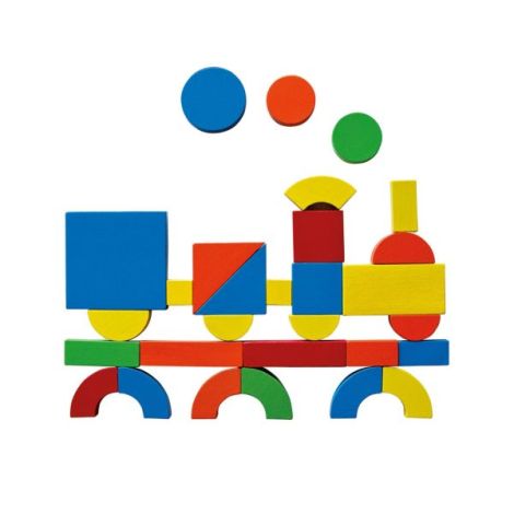 Jucarie din lemn - Tabla magnetica cu forme geometrice - poza 4