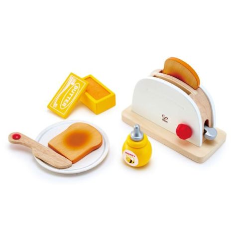 Jucarie din lemn - Toaster si accesorii mic dejun - poza 1