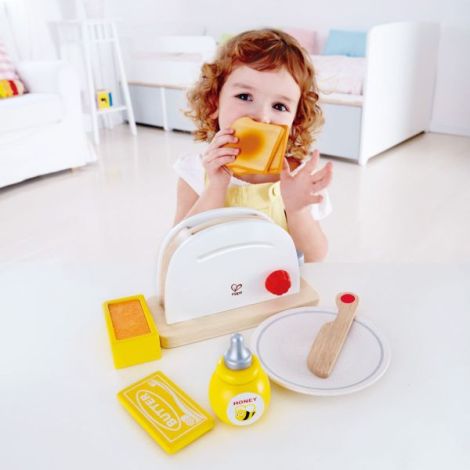 Jucarie din lemn - Toaster si accesorii mic dejun - poza 2