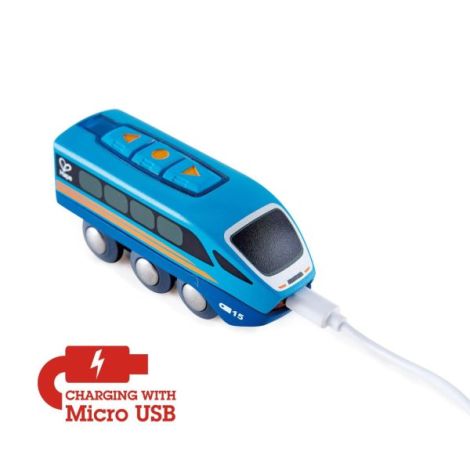 Jucarie din lemn - Tren cu telecomanda (aplicatie Bluetooth) - poza 2