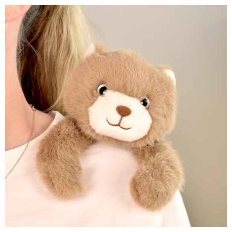Jucarie din plus pentru relaxare si antistres - Ursulet - magnetic, 30 cm, maro - poza 3