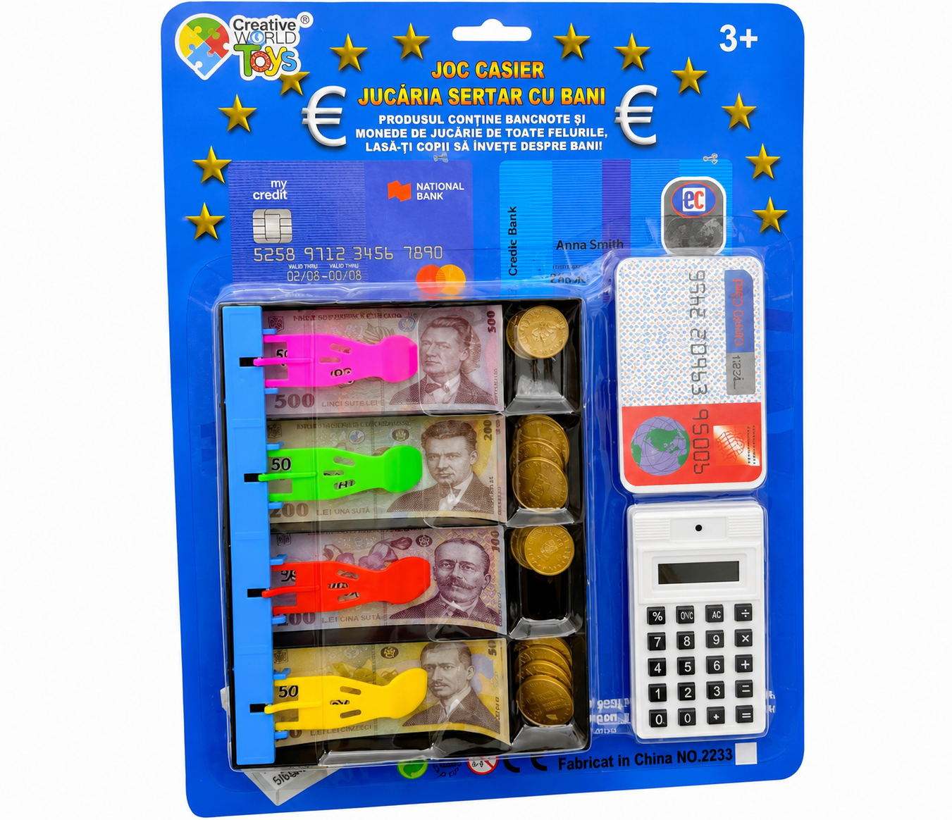 Jucarie educativa ,, Casa de marcat cu bani si card bancar