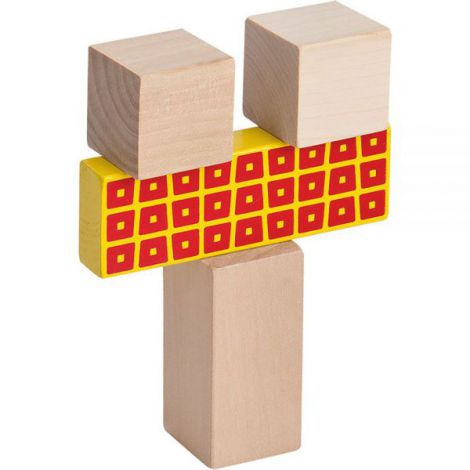 Jucarie Eichhorn Cuburi in galetusa Wooden Blocks 50 piese - poza 3