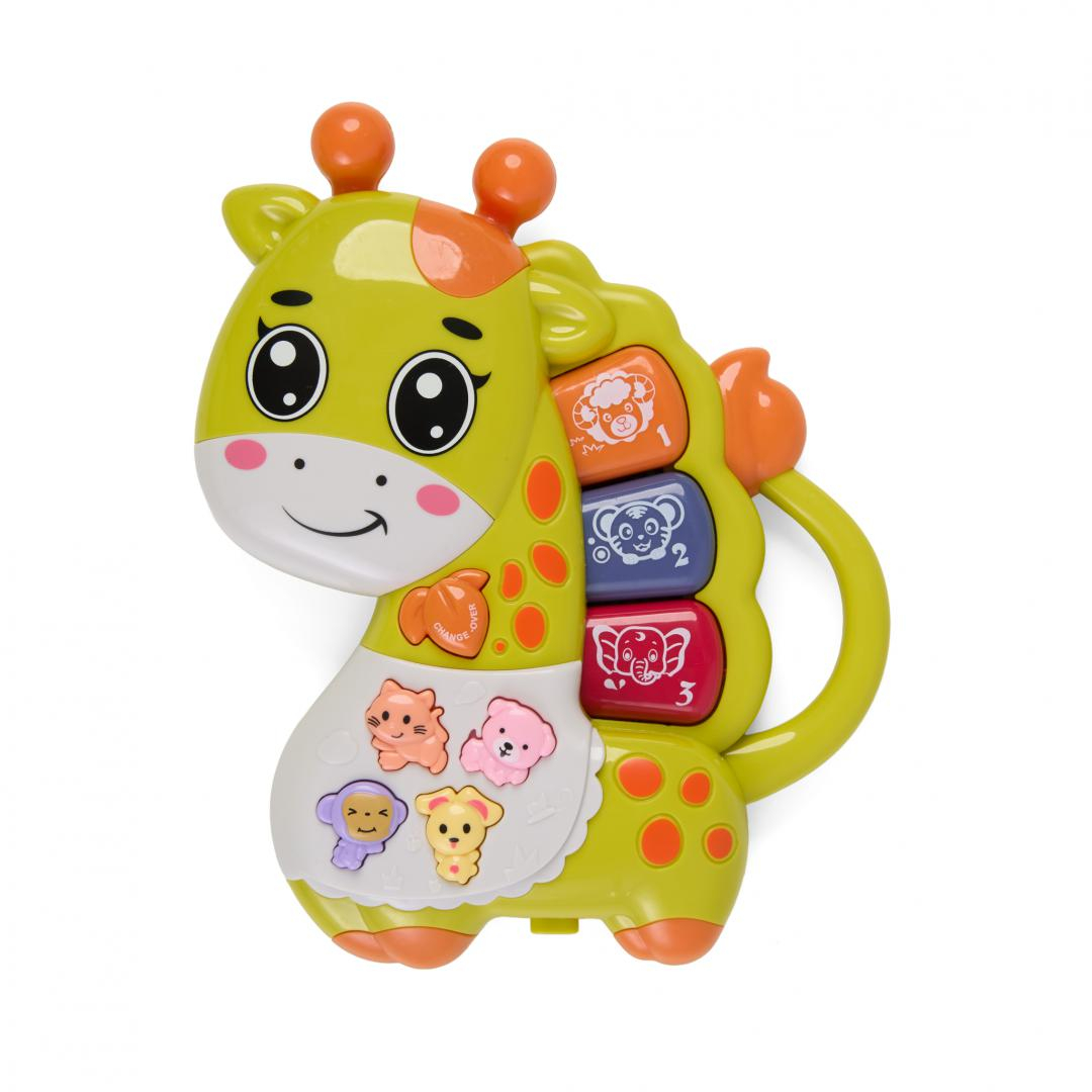 JUCARIE GIRAFA CU LUMINI SI SUNETE, VERDE, MOMKI