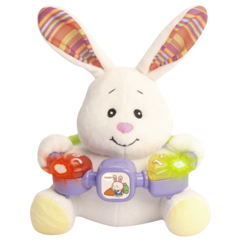 Jucarie interactiva bebe cu activitati si lumini 20 cm - Iepuras - poza 1
